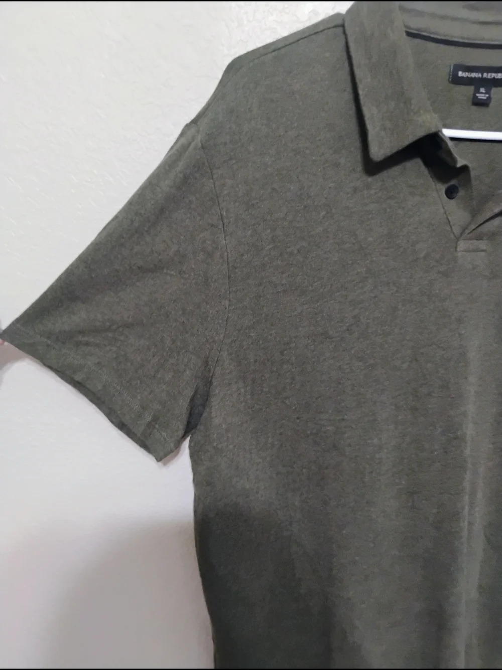 Banana Republic Polo Shirt Mens XL Green Cotton Classic Casual